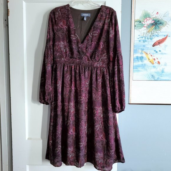 ModCloth Long Sleeve Purple A Moment in Fine Dress Size 10 NWT - Picture 2 of 15